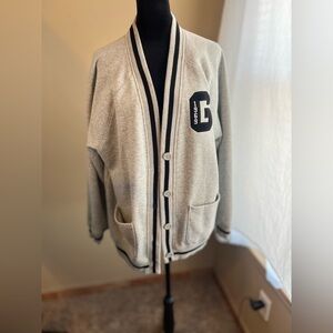 Gap letterman sweatshirt cardigan
